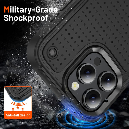 Hybrid Rugged Armor Shockproof Phone Case For iPhone 11 12 13 14 15 16 Pro Max XS XR 8 7 Plus Hard Plastic Frame TPU Back Cover