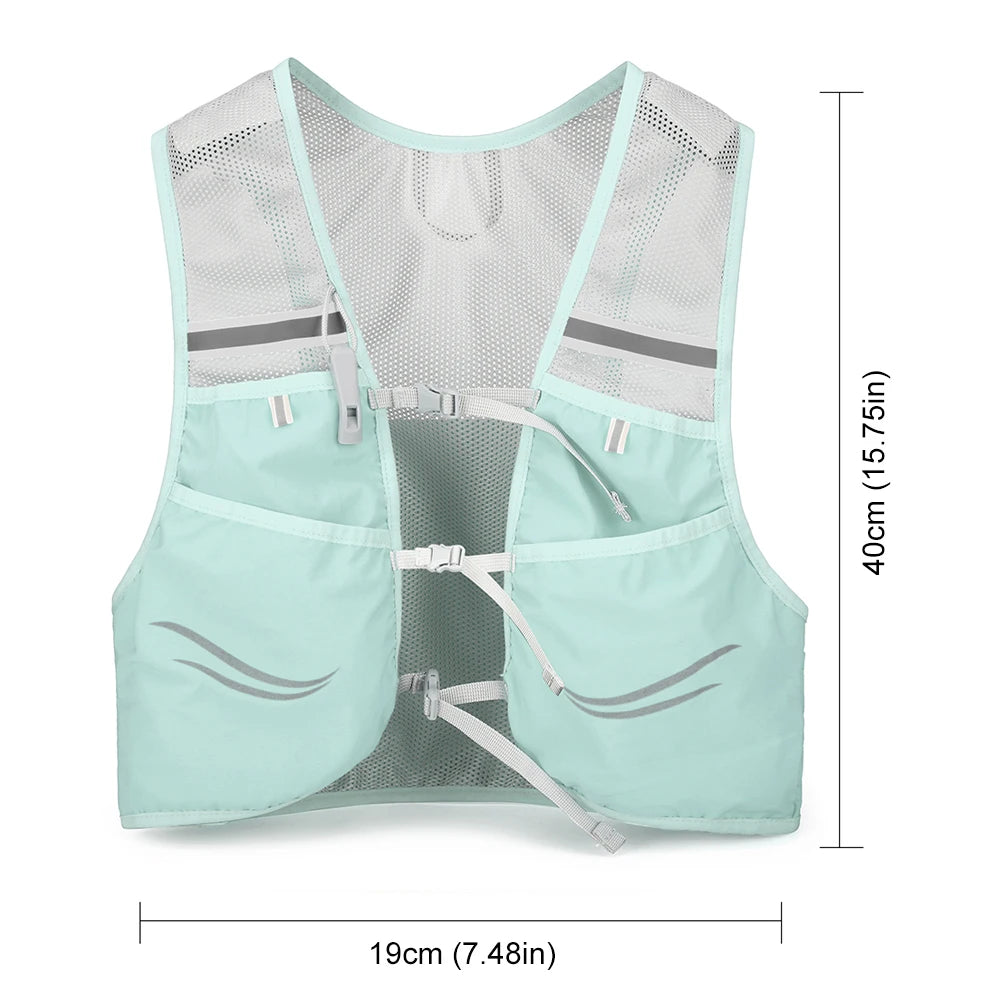 Hydration Running Vest Breathable Lightweight Running Vest Reflective Outdoors Hydration Pack for Hiking Trail Running