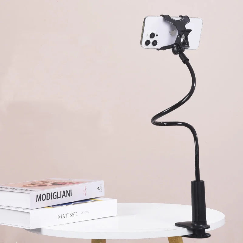 Desktop phone stand, flexible for live streaming and binge-watching TV shows. Headrest-style sofa stand for lazy people..