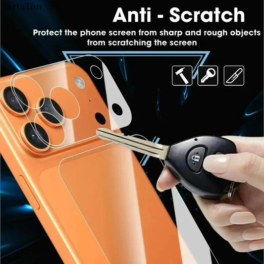 4in1 Lens+Back Screen Tempered Glass for iPhone 17/17 Air/17 Pro/17 Pro Max HD Clear Anti-Scratch Protective Films for iPhone17