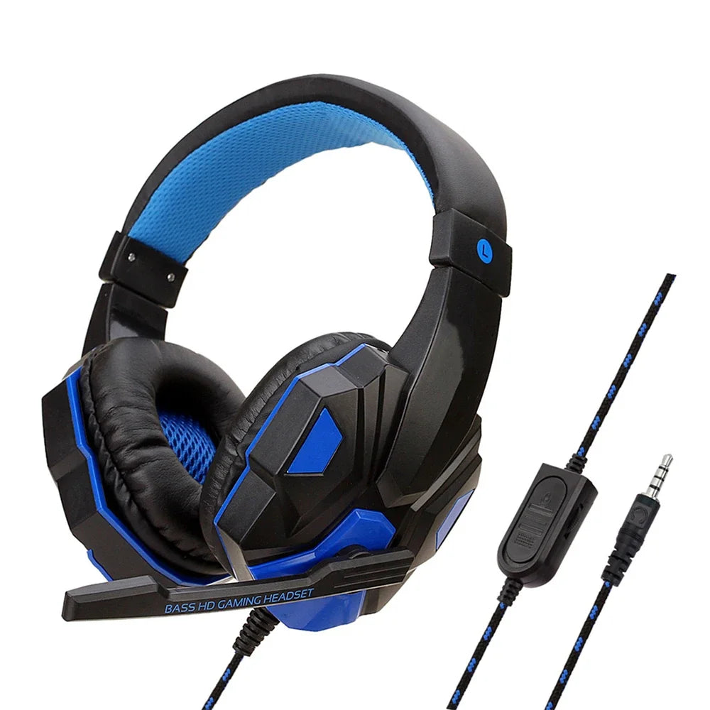 Adjustable Gamer Headset 120° Wired for PS4/PS5/Xbox/Smartphone/PC with Noise Cancelling Mic - Gaming Headphone