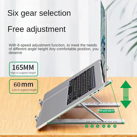Aluminum Alloy Laptop Holder Stand Adjustable Foldable Portable for Notebook Computer Bracket Lifting Non-slip Holder