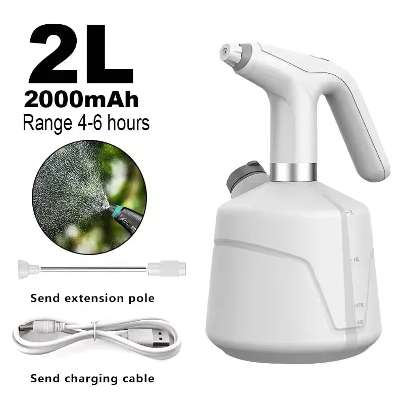 2L Agriculture Electric Sprayer Automatic Watering Can USB Rechargeable Pesticide Garden Sprayer Disinfection Filling Sprayer