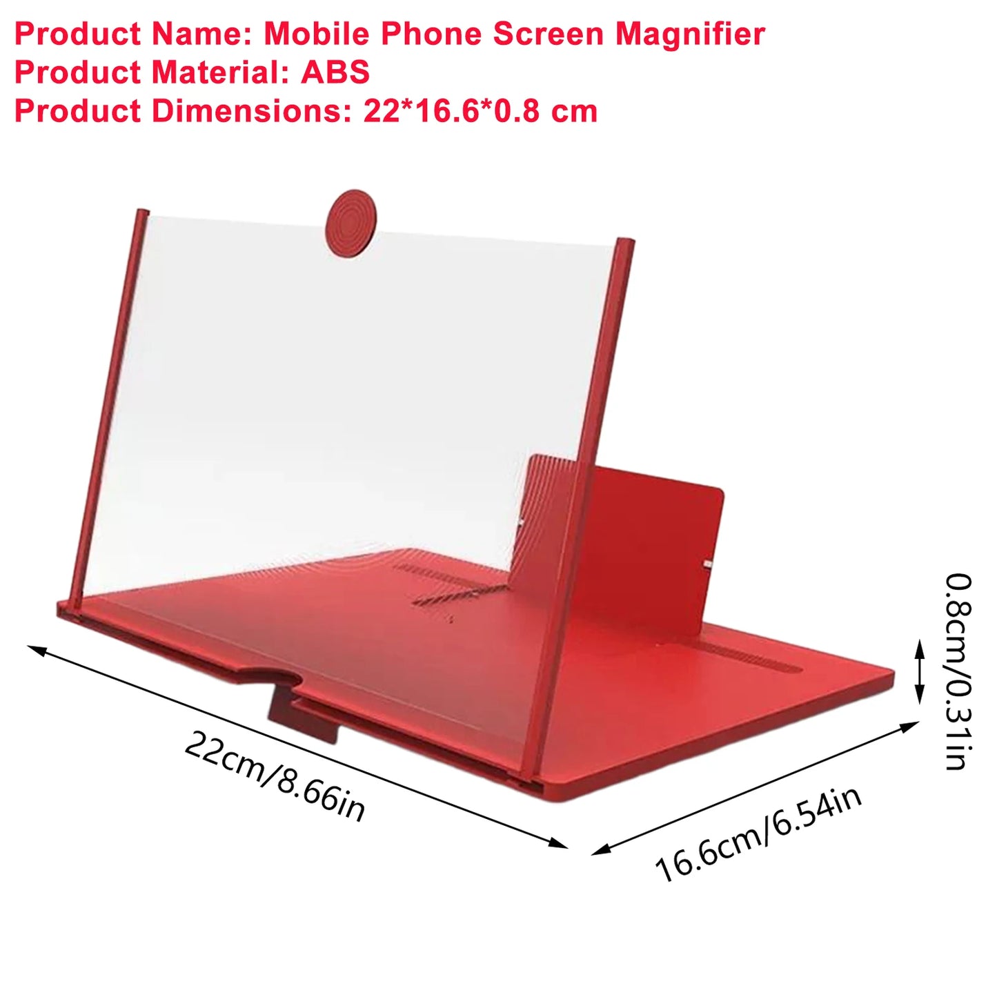 18cm/22cm mobile phone amplifier HD screen magnifying glass Smart Phone Screen Magnifier for Daily Reading Multi functional