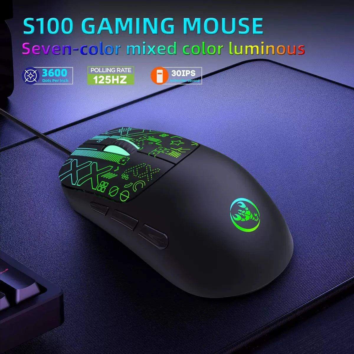 68-Key Wired RGB Gaming Keyboard & Mouse Set – Portable Backlit, Multi-Device Compatible