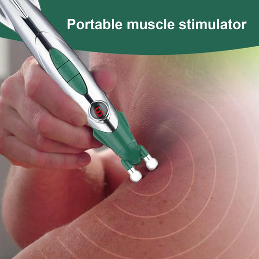 Massage Pen Portable Muscle Stimulator Meridian Massager Device For Fitness Enthusiasts Athletes Shoulder Back 9 Adjustable