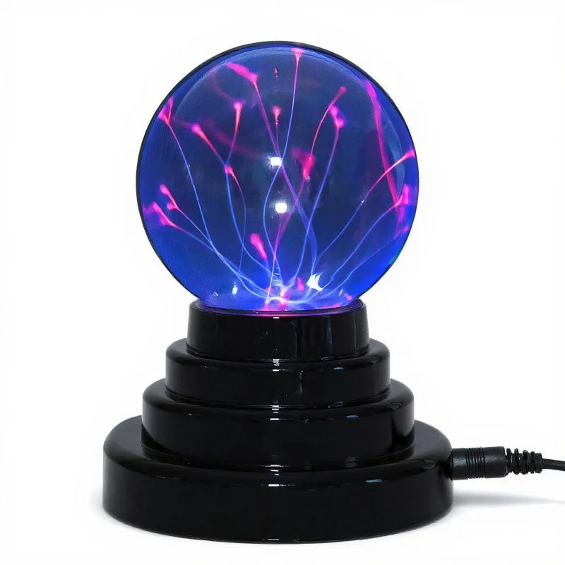 3/4/5/6 Inch Magic Plasma Ball Lamp LED Atmosphere Night Light Only Touch Sensitive Glass Plasma Light Bedroom Decor Kids Gifts
