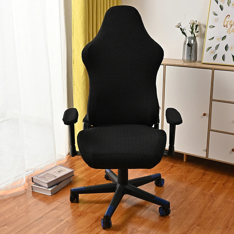 Gaming Chair Cover Elastic Breathable Dustproof Chair Protector Universal Soft Elasticity Polar Fleece Armchair Slipcovers