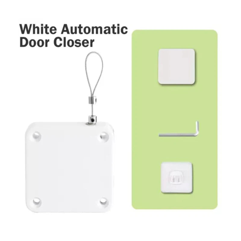 Punch Free Door Closer Telescopic Door Device Automatic Sensor Door Closer Adjustable Surface Door Stop Bracket for Door Close