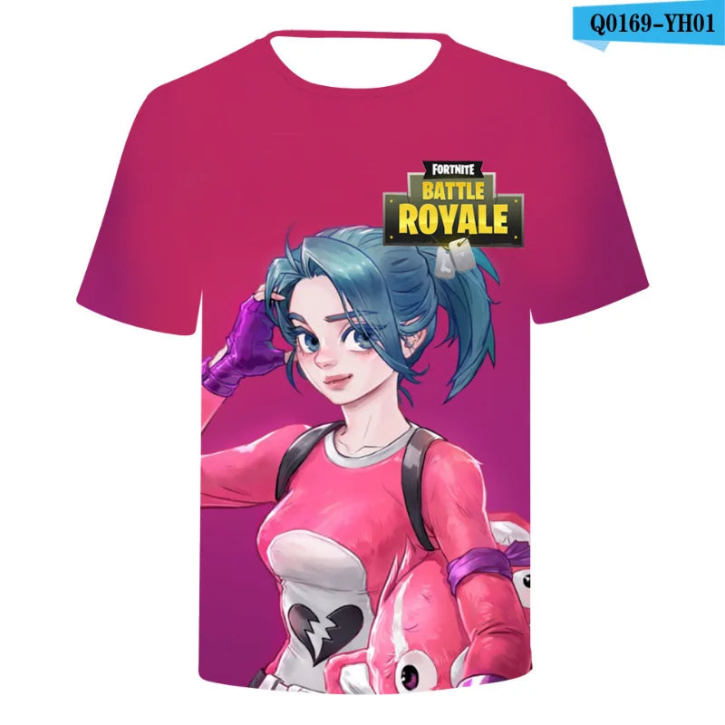 New Game Fortnite T-Shirts Anime Beach 3D Printed Streetwear Cute Cartoon O-Neck Oversized T Shirt Harajuku Kids Tees Tops Gift