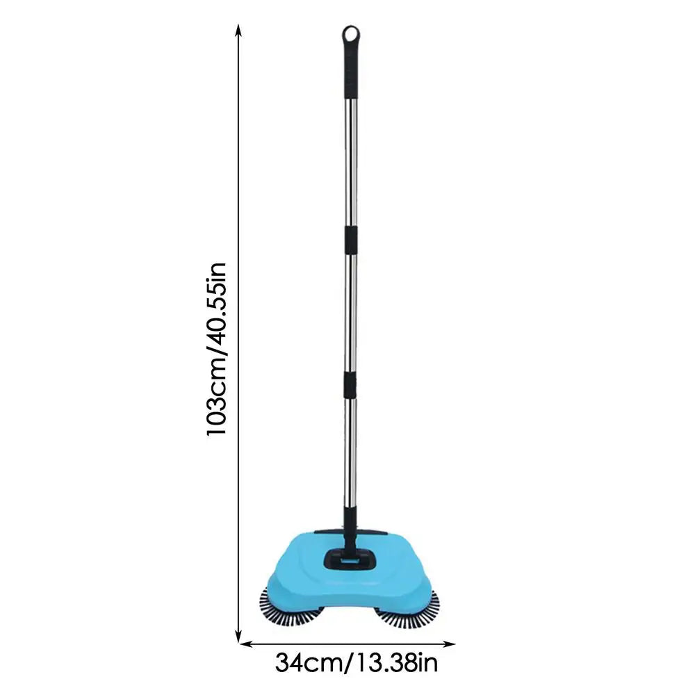 Hand Sweeping Machine Non Electric Vacuum Broom Floor Cleaning Tool Adjustable Handle Sweeper for Cleaning Pet Hair Loose Debris