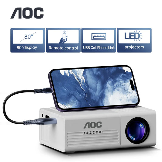  AOC Mini Projector TFT LCD 1080P 1920*1080P Wifi Bluetooth Portable Mini Projectors Home Theater Cinema Outdoor proiettore