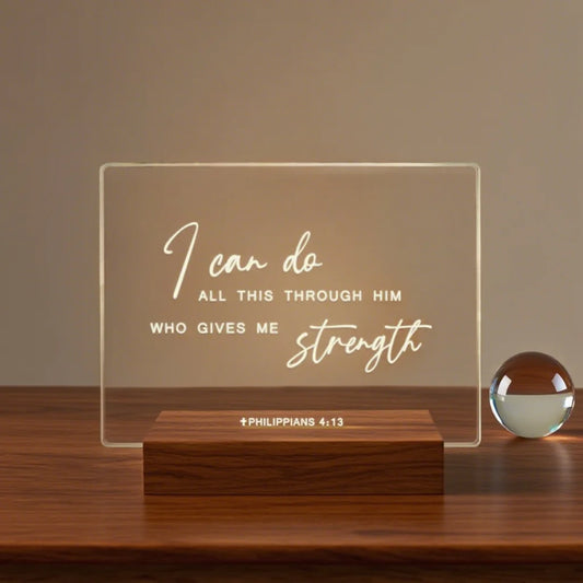 Personalized Bible Verses Lamp Customized Verses Gifts Christian Home Decoration Faith Theme Decoration Religion LED Light