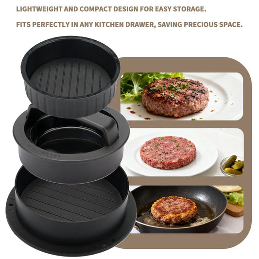 Round Hamburger Burger Press Beef Grill Food-Grade Hamburger Helper Meat Press Cutlets Patty Maker Mold Kitchen Gadgets