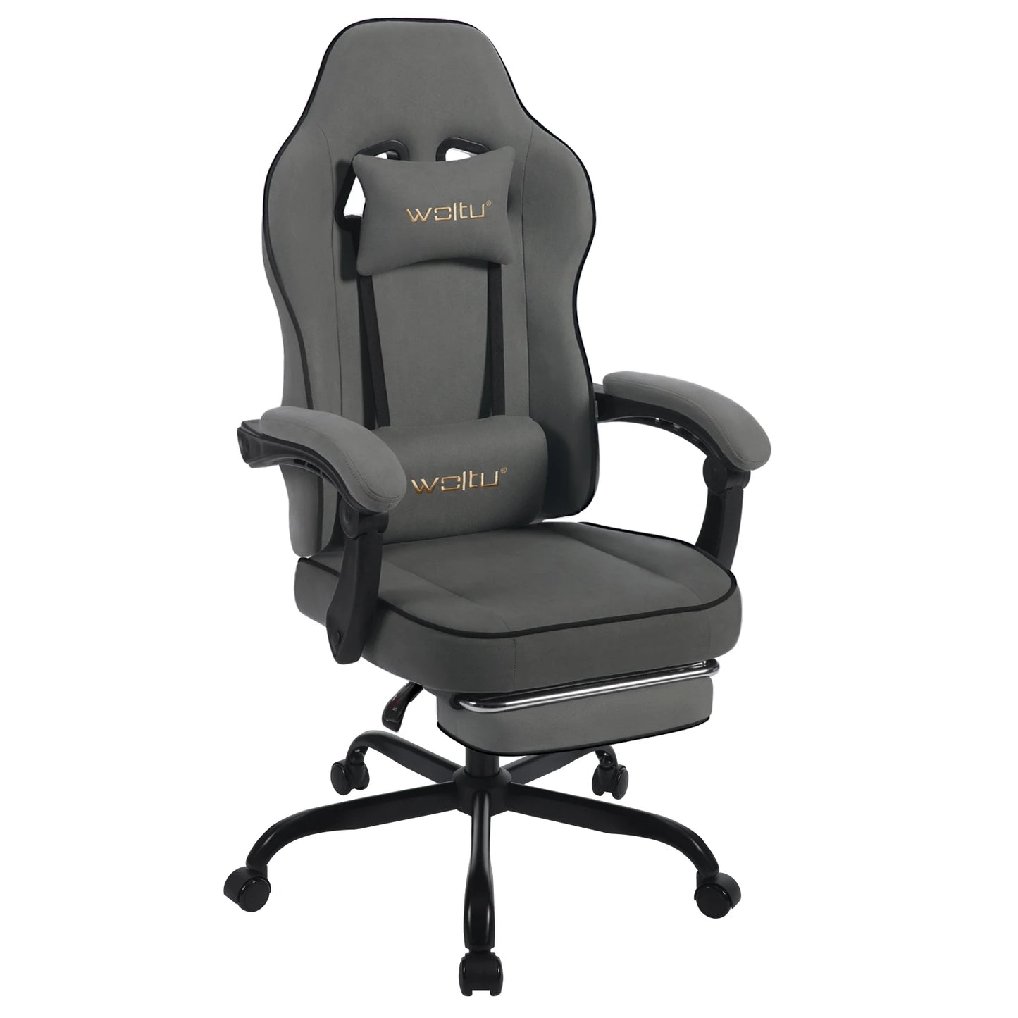 WOLTU Swivel Gamer Chair Gaming Chair Ergonomic Office Computer Chair with Lumbar Cushion Pillow Footrest