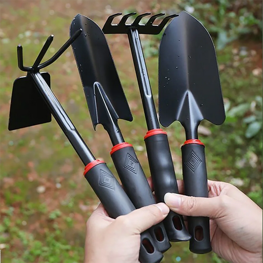 5-Piece Garden Tool Set: Shovel, Pruner, Hoe, Rake – Essential Gardening Kit