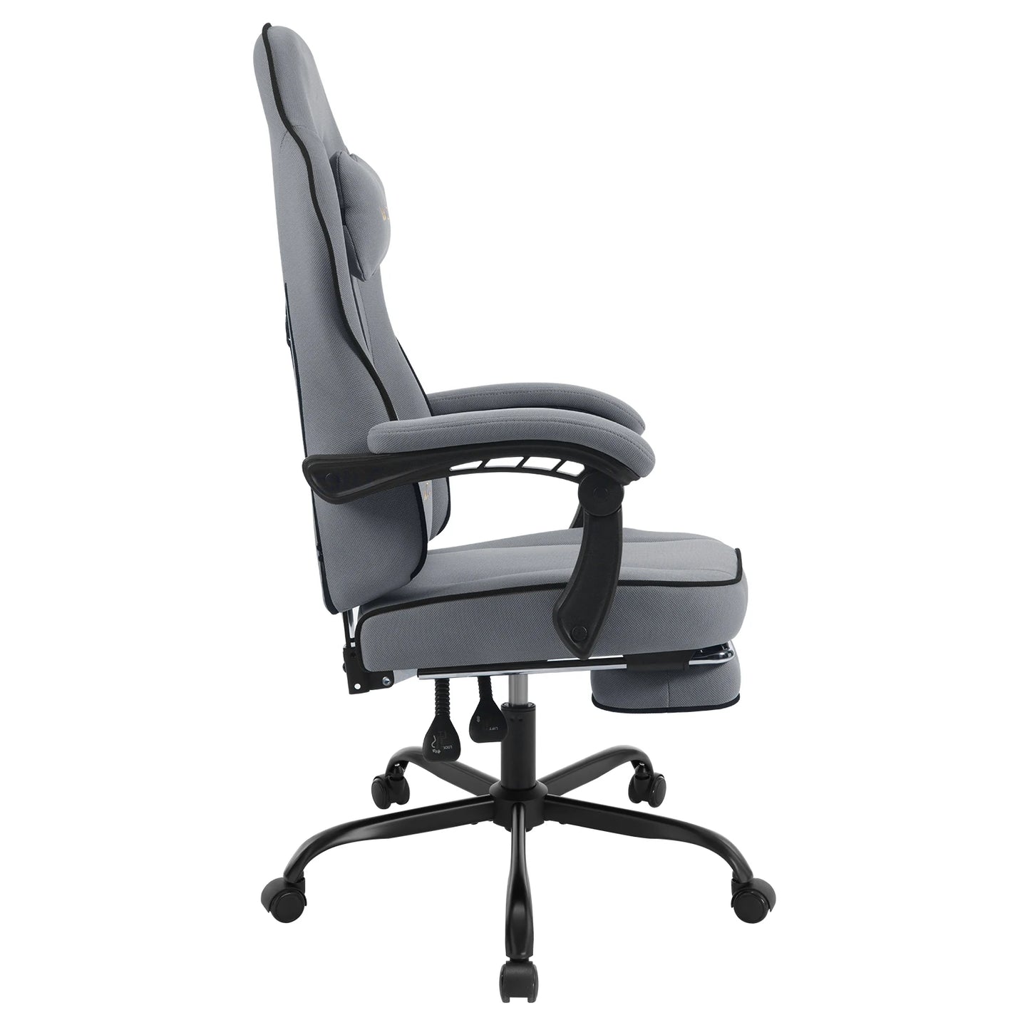 WOLTU Swivel Gamer Chair Gaming Chair Ergonomic Office Computer Chair with Lumbar Cushion Pillow Footrest