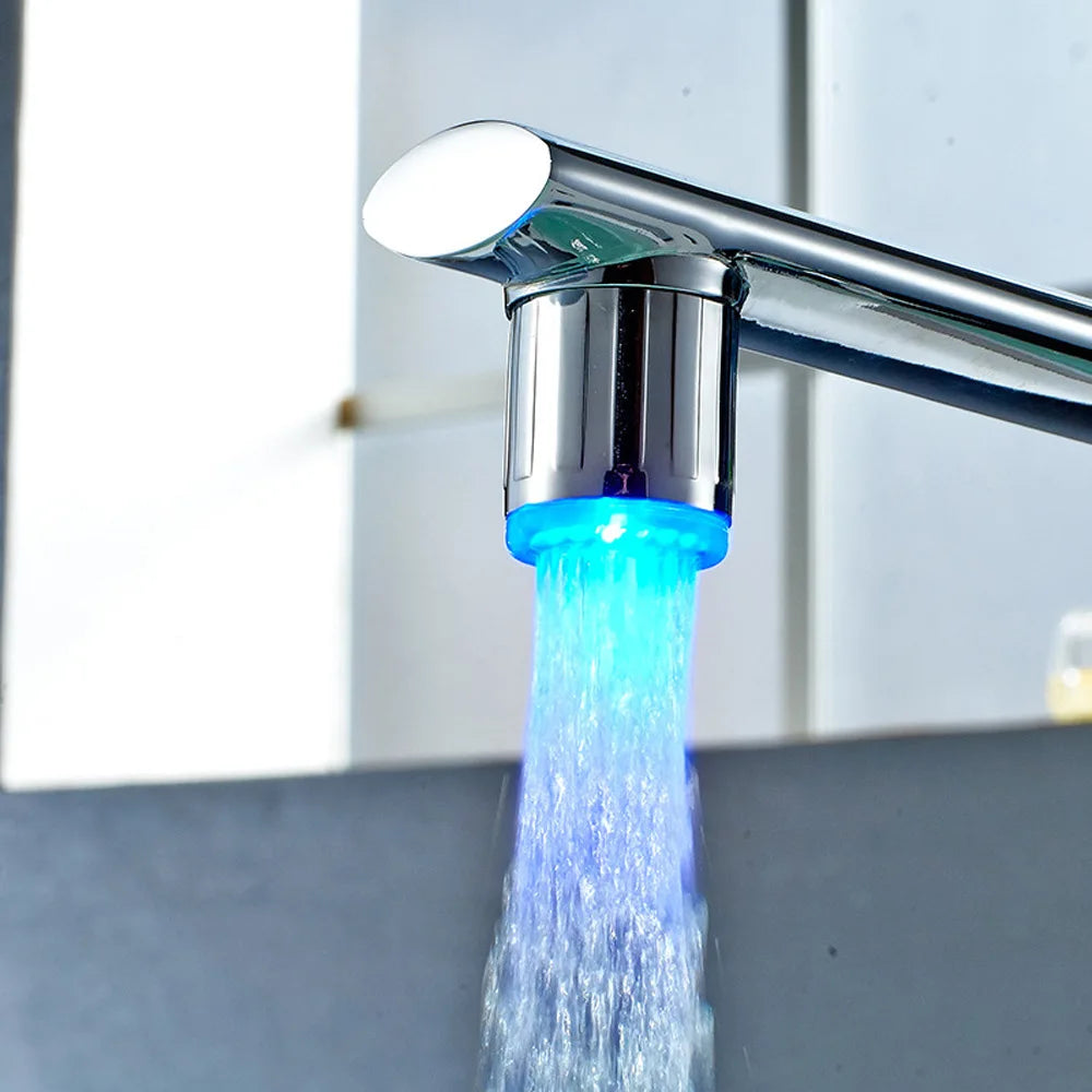 6PC/3PC/1PC Luminous Changing 7 Colors LED Faucet Color Light Changing Blinking Temperature Control Water Faucet