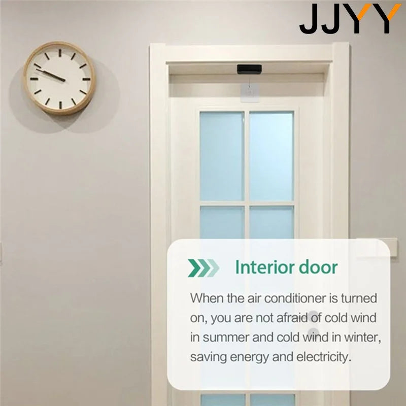 JJYY Punch Free door closer telescopic door device wooden door closed sliding door wire pull rope automatic door closing artifac