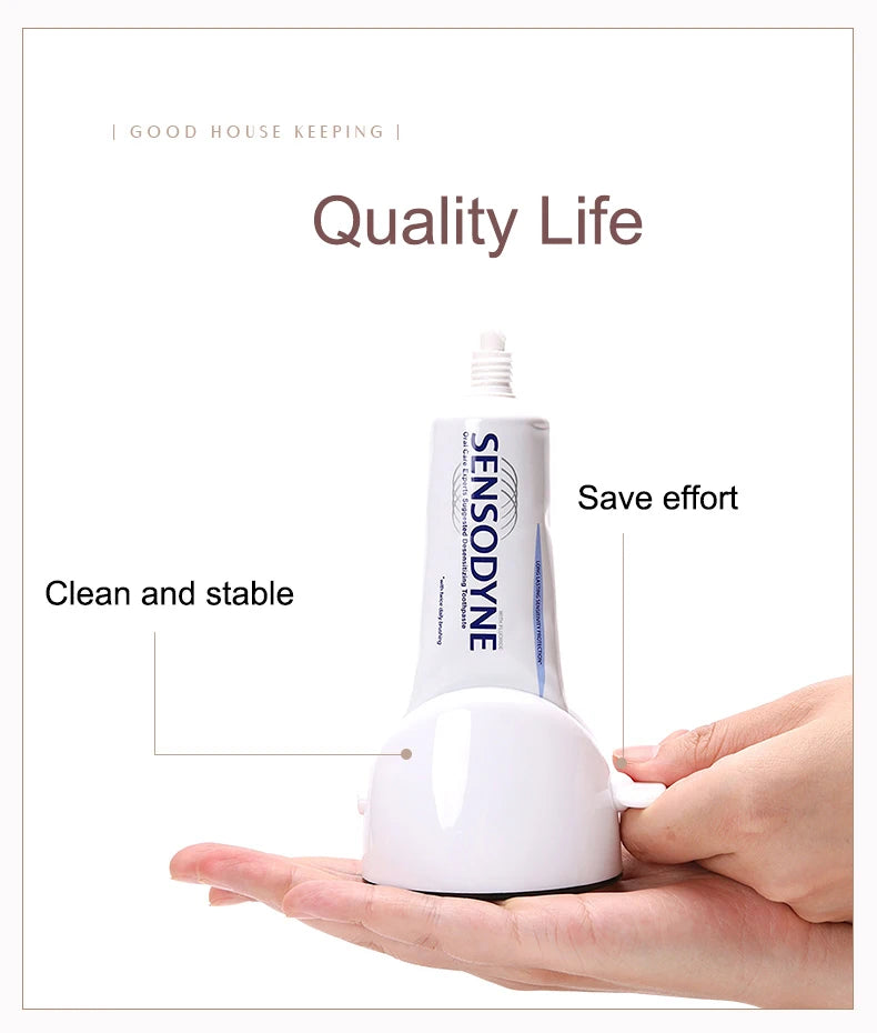 WIKHOSTAR Bathroom Accessories Set Rolling Toothpaste Squeezer Tube Toothpaste Dispenser Cleanser Squeezer Toothpaste Holder