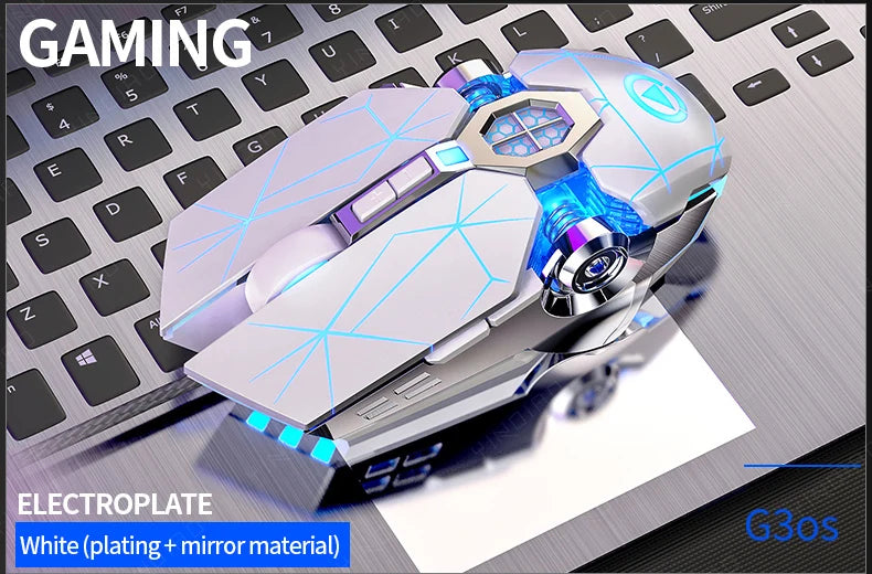 Ergonomic Wired Gaming Mouse RGB Mute Mouse LED Backlit 3200dpi 6 Button USB Mechanical Mause for PC Laptop Computer Gamer