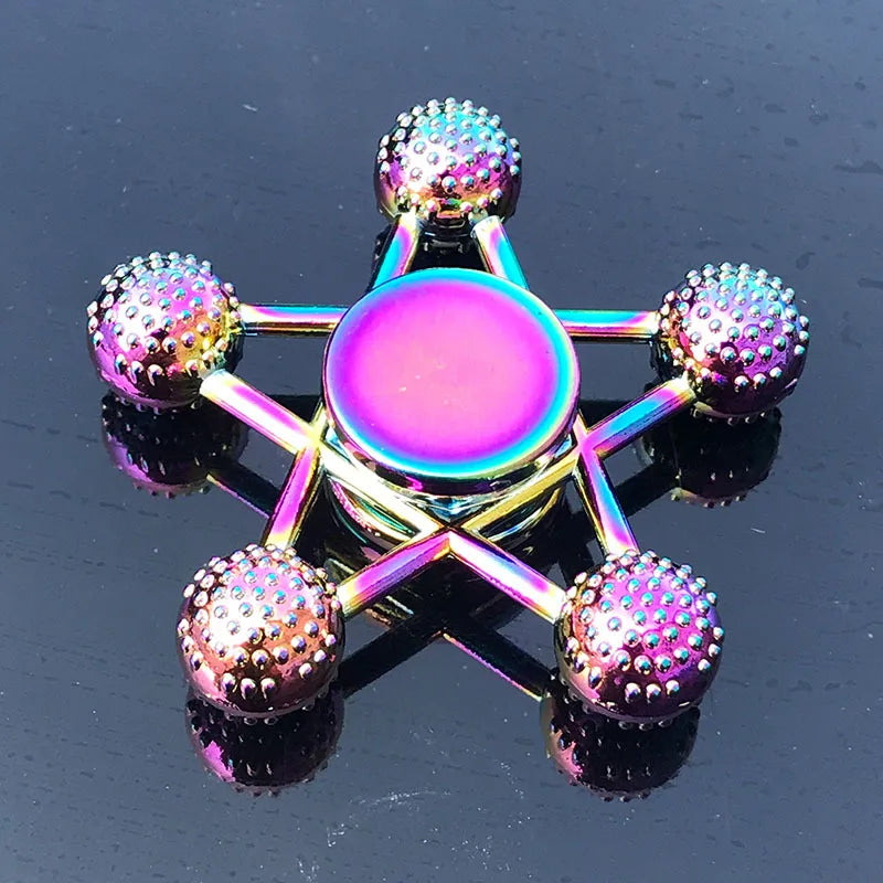 1 Pieces Tri Spinner Model 60-65MM Finger Spinner Anxiety Relief Stress Finger Gyro R188 Bearing Spider Metal Hand Spinner
