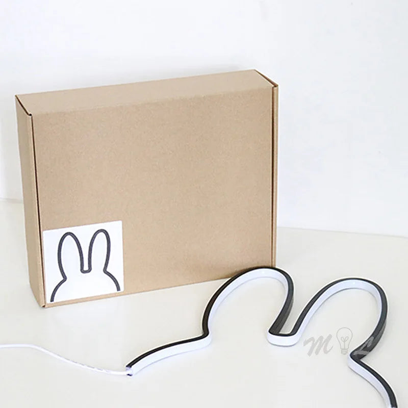 Rabbit Led Night Light Modern USB Desk Lamp for Children's Kid Room Light Christmas Gift 5W Cute Night Lamp Home Deco Luminaire