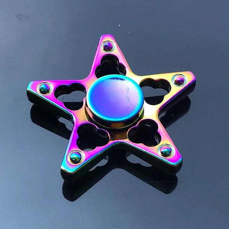 1 Pieces Tri Spinner Model 60-65MM Finger Spinner Anxiety Relief Stress Finger Gyro R188 Bearing Spider Metal Hand Spinner