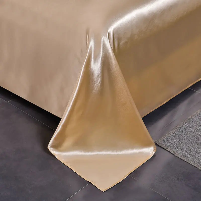 JuwenSilk New Double sided Ice silk bed sheet , double bed single bed, summer bed linen, machine washable solid color single bed
