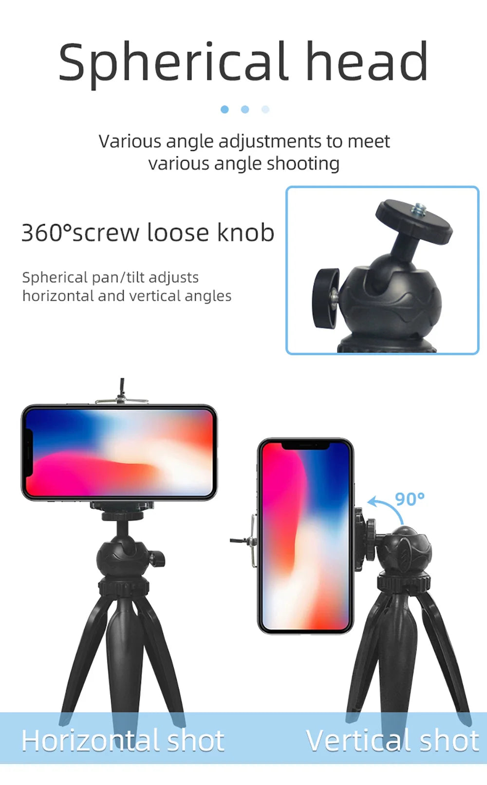 Salange Portable Projector Camera Mobile Phone Mini Tripod Is Suitable For YG300 P62 J9 J15 Projector Other Stable Supports
