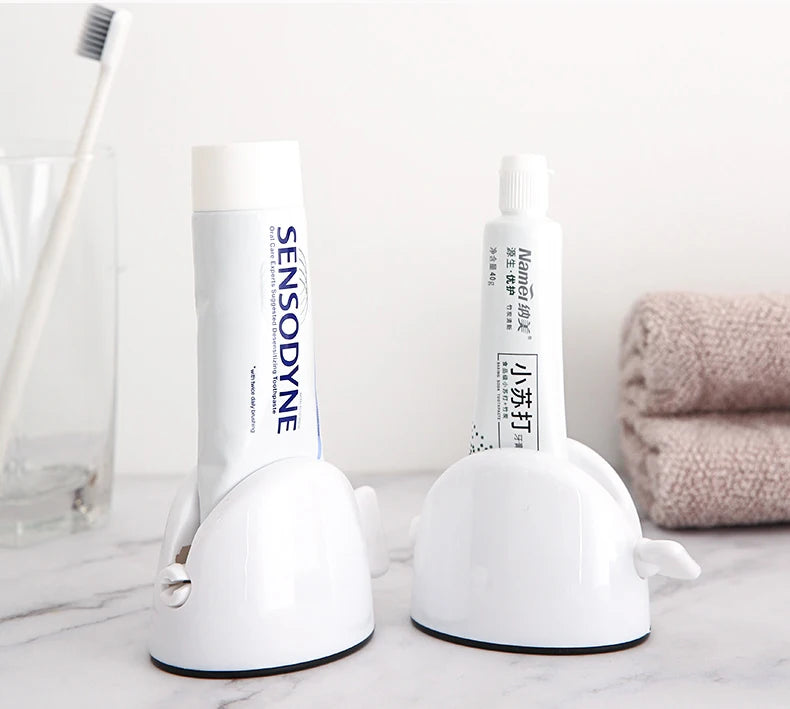 WIKHOSTAR Bathroom Accessories Set Rolling Toothpaste Squeezer Tube Toothpaste Dispenser Cleanser Squeezer Toothpaste Holder