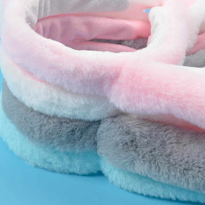 Rabbit Hat With Moving Ears Cute Plush Bunny Hair Band Funny Headband- Ears Popping Up When Pressing The Paws For Kids Adults