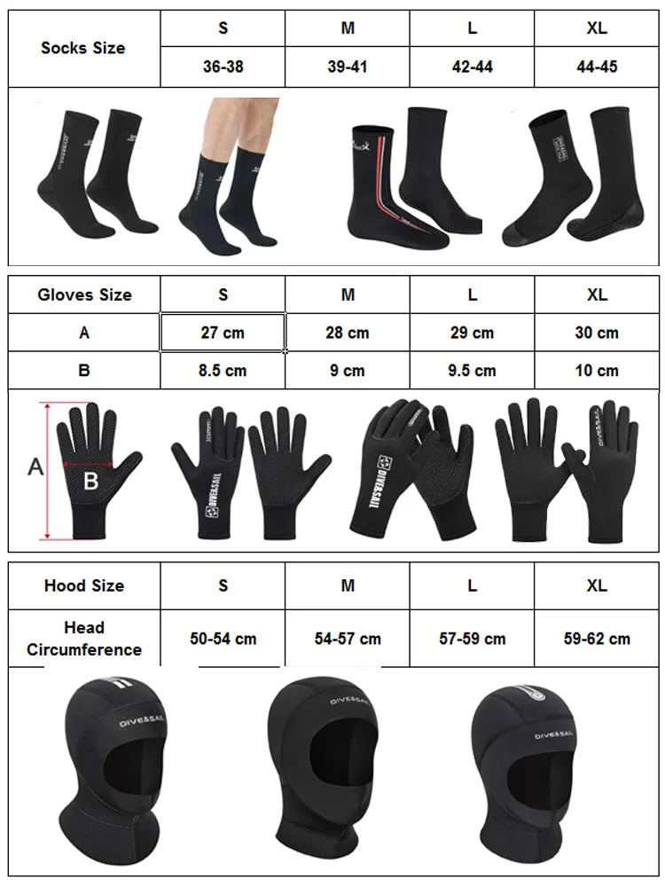 Diving Gloves Small Wetsuit 3mm 5mm Neoprene Scuba Water Gloves Women Youth Men Swimming Surfing for Cold Water Sports Scuba