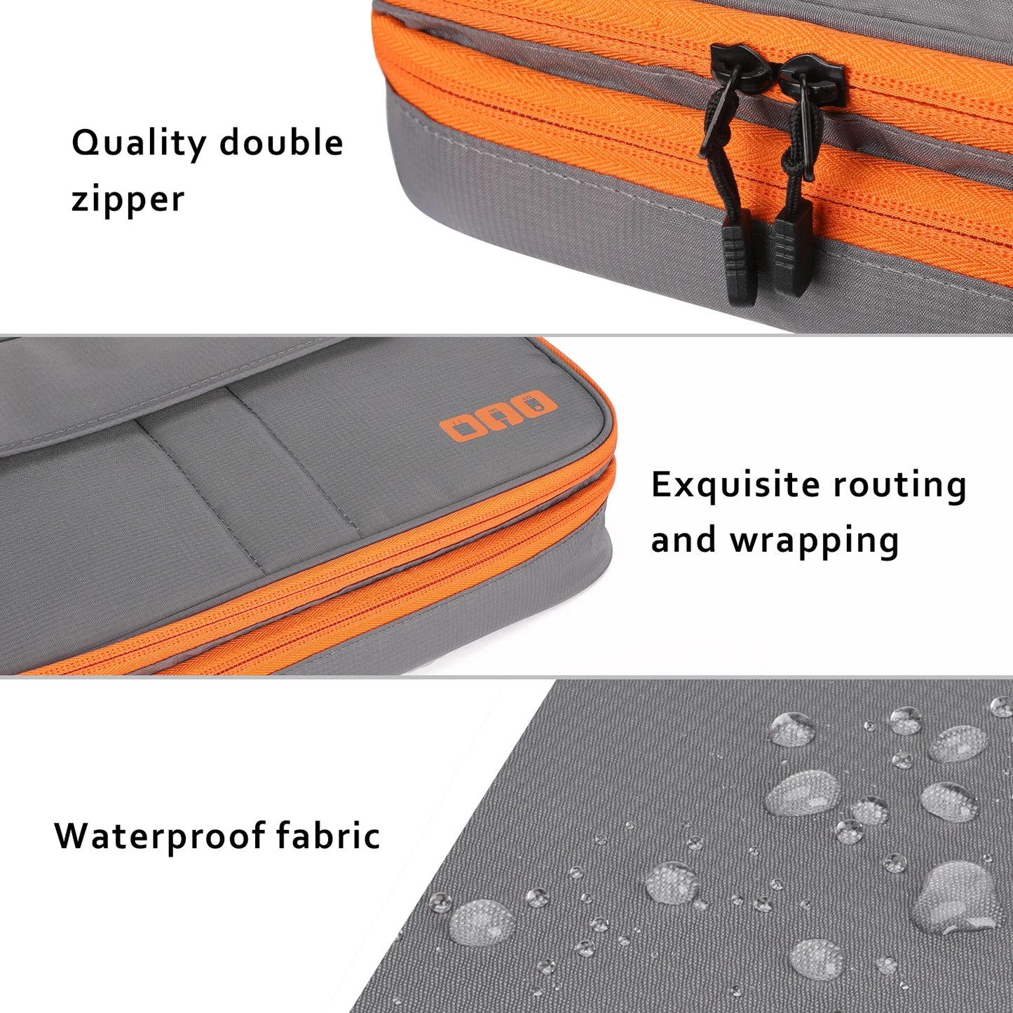 Double Layers Large Capacity Travel Electronic Accessories Organizer Bag, Travel Gadget Carry Case, Fit for iPad,iPhone,Cables