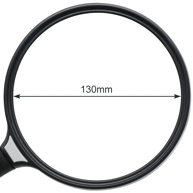 Large Lens 130 mm Handheld Magnifier 2.5X Magnifier Reading Map Newspaper Handle Magnifying Glass Jewelry Loupe Low Vision Aids