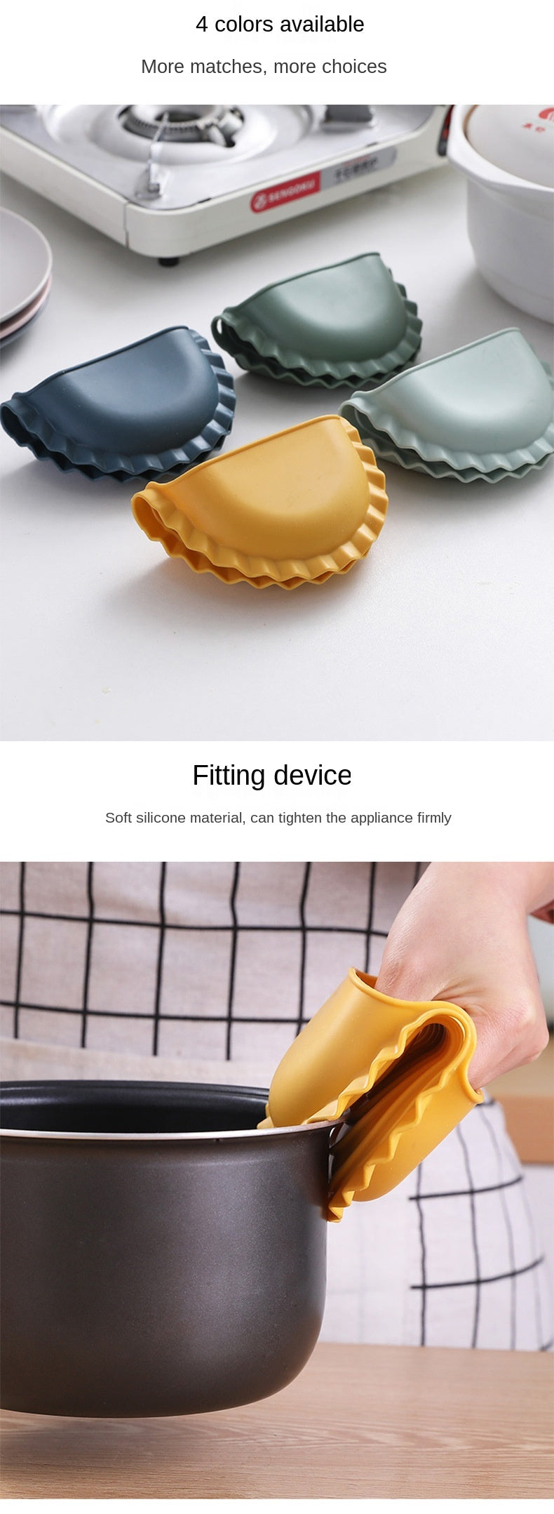 Silicone Heat Resistant Gloves Clips Dish Hold Anti-slip Oven Glove Mitts BBQ Tray Pot Dish Bowl Holder Kitchen Accessories