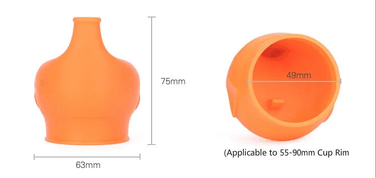 Elephant-Shaped Silicone Cup Lid Children Training Suction Cup Drink Bottle Spill-proof Cap Nozzle Soft Water Bottle Mouth cover