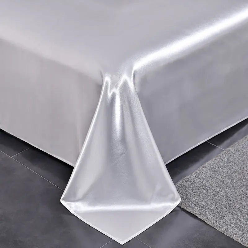 JuwenSilk New Double sided Ice silk bed sheet , double bed single bed, summer bed linen, machine washable solid color single bed