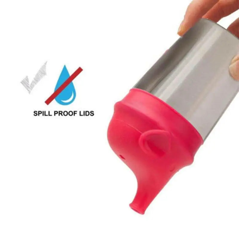 Elephant-Shaped Silicone Cup Lid Children Training Suction Cup Drink Bottle Spill-proof Cap Nozzle Soft Water Bottle Mouth cover