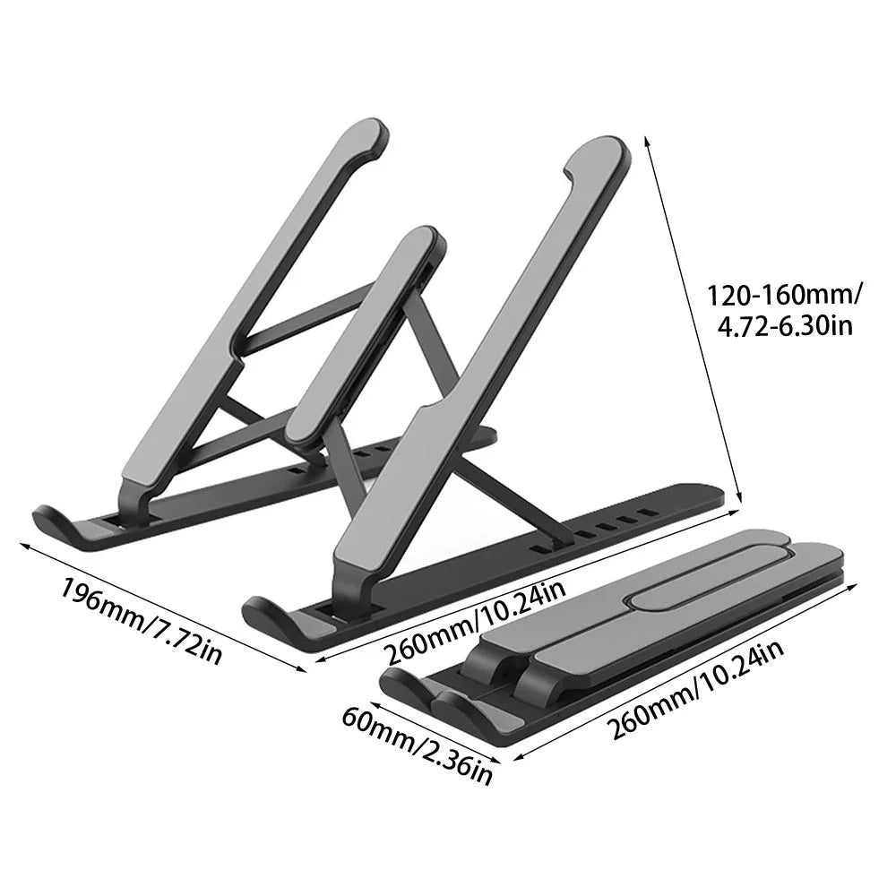 Laptop Stand Non-slip Desktop Laptop Holder Adjustable Foldable Notebook Stand for Notebook Macbook Pro Air IPad Pro DELL HP