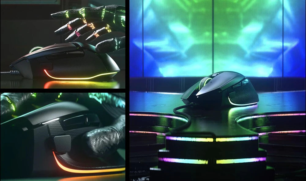 Razer Basilisk V3 Customizable Ergonomic Gaming Mous Chroma RGB Lighting - 26K DPI Optical Sensor - 11 Programmable Buttons