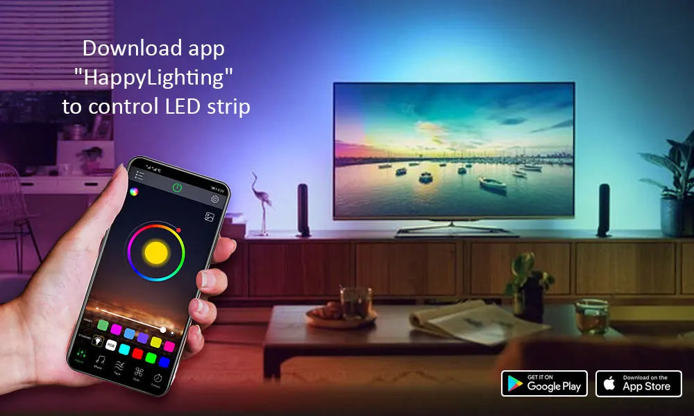 colorRGB, LED Strip Lights, for TV PC Laptop USB Power LED Strip light RGB5050  Led Backlight with APP Control