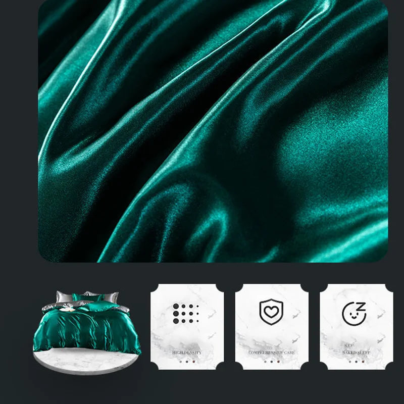 JuwenSilk New Double sided Ice silk bed sheet , double bed single bed, summer bed linen, machine washable solid color single bed