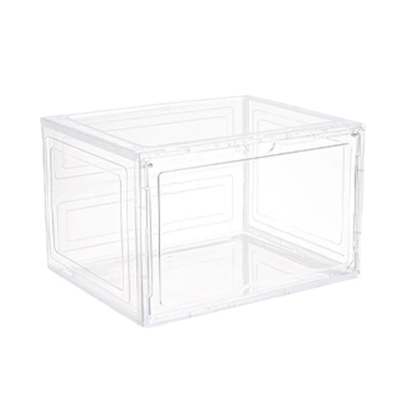 SilverJet SpaceSaving Foldable Transparent Double Shoe Carrier Durable Plastic Material Model 8012-8013-2 Front/Side Opening
