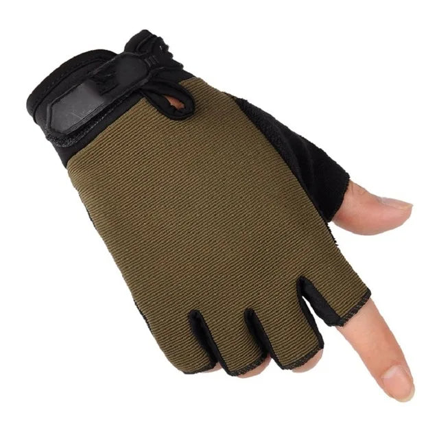 Summer Motorcycle Sport Gloves Fishing Light Breathable Camping Cycling Nonslip Fingerless Sport Women Men's Gloves