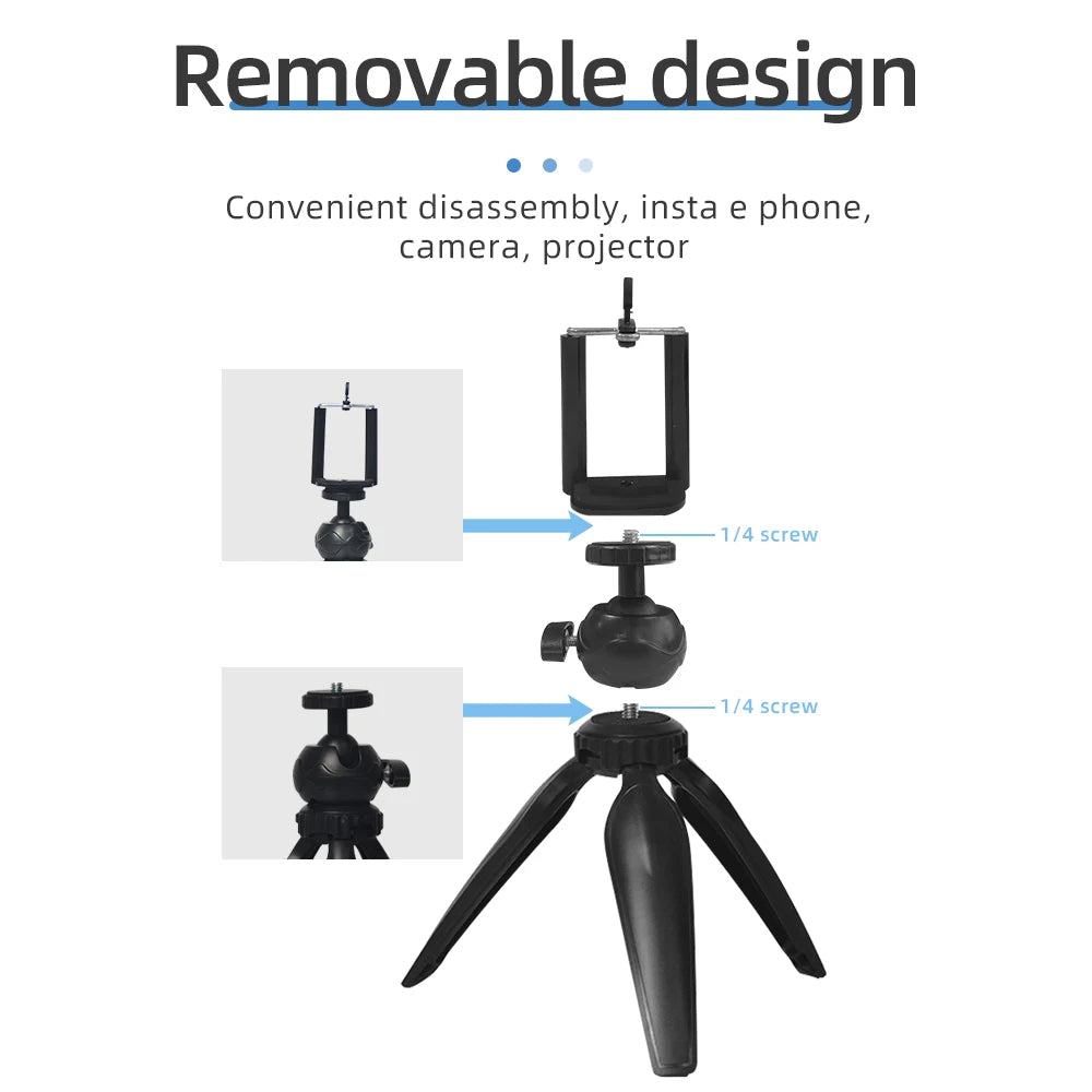 Salange Portable Projector Camera Mobile Phone Mini Tripod Is Suitable For YG300 P62 J9 J15 Projector Other Stable Supports