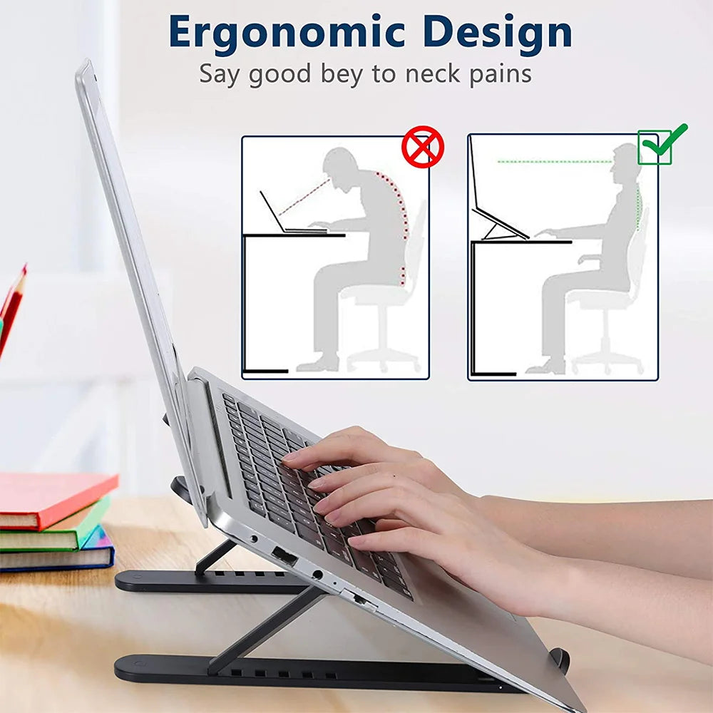 Laptop Stand Non-slip Desktop Laptop Holder Adjustable Foldable Notebook Stand for Notebook Macbook Pro Air IPad Pro DELL HP