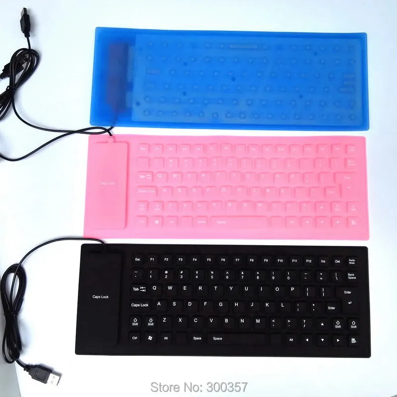 New Silicone Flexible 85 Keys Mini USB portable Waterproof Keyboard For PC/Laptop