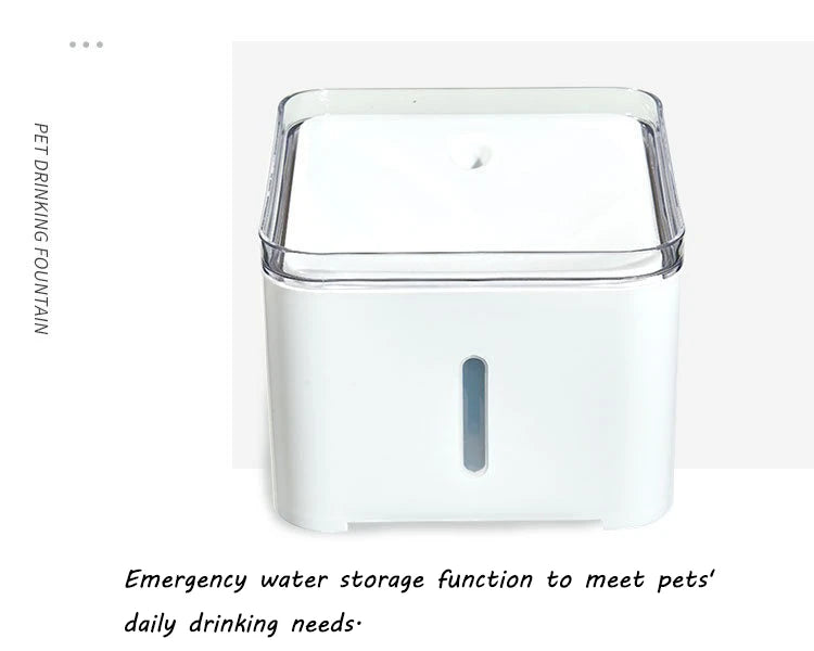 2L Pet Cat Automatic Water Fountain Feeder With LED Electric Dog Drinking Bowl Feeders Drink Filter Water Purifier Drinker
