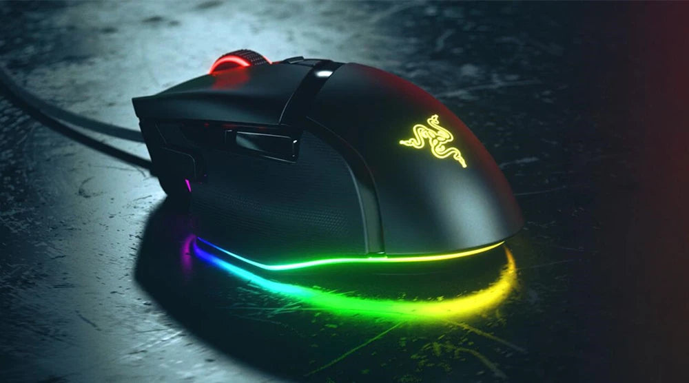 Razer Basilisk V3 Customizable Ergonomic Gaming Mous Chroma RGB Lighting - 26K DPI Optical Sensor - 11 Programmable Buttons